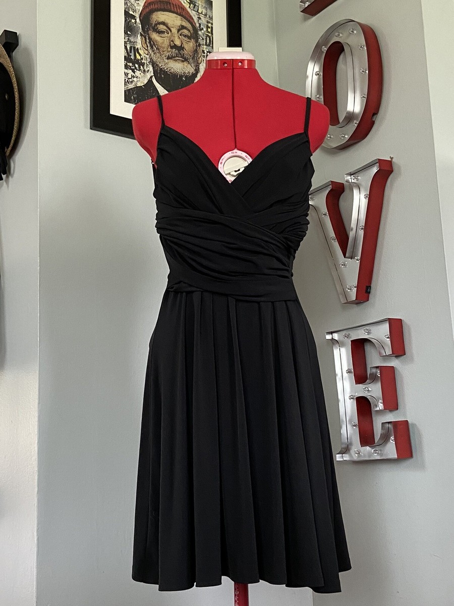 Black Spaghetti Strap Dress by Express M Little Black Dress Knee Length