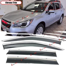 4pcs For Subaru Outback 2015-2019 Tape-On Vent Window Visor Rain Guard Deflector