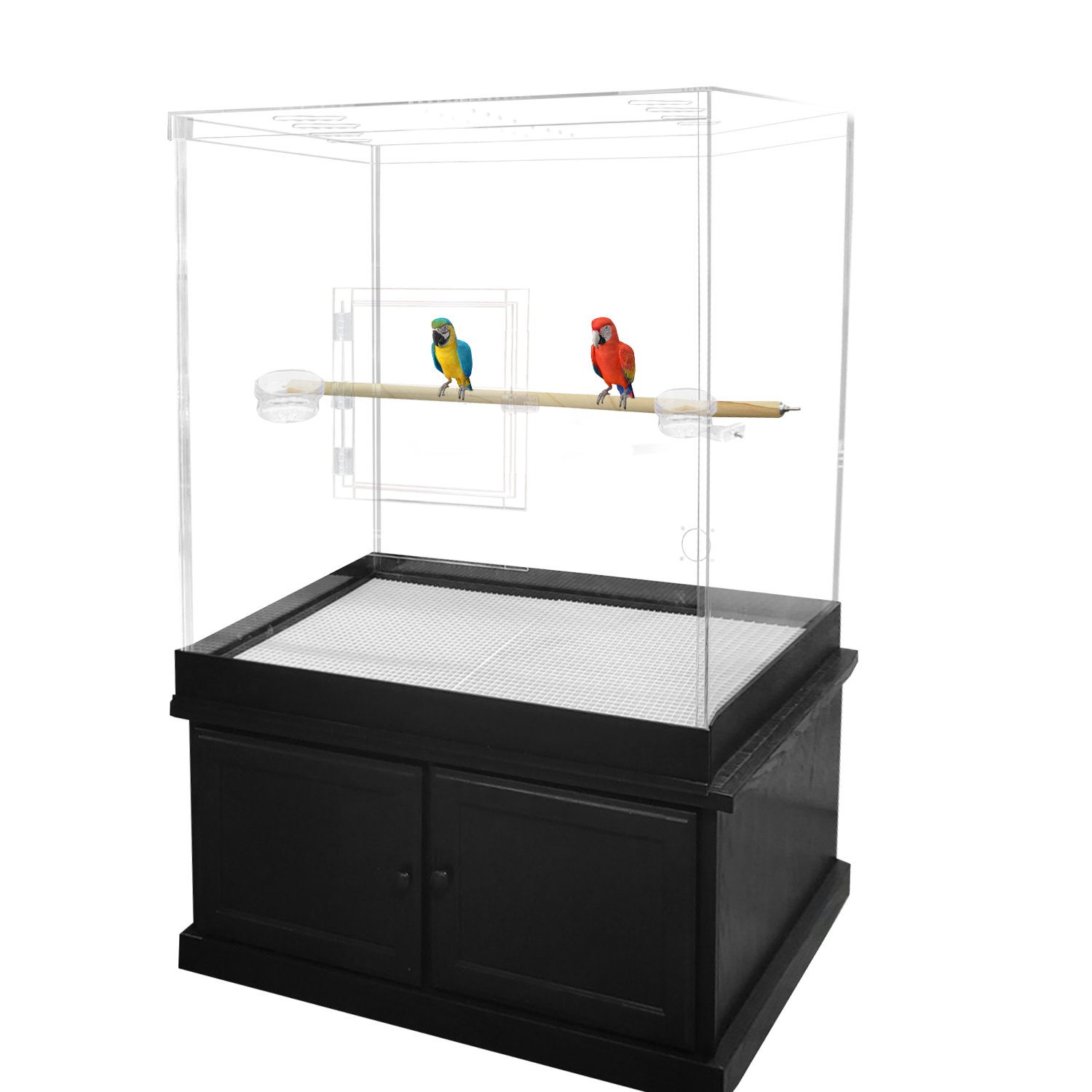 PENNZONI Large Acrylic Bird Cage, Amazon Acrylic Cage, Parrot Cage, Macaw Cage eBay