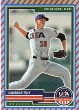 2023 Panini Stars & Stripes Cameron Tilly Red Stripes 18U