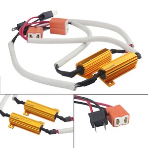 1 Pair LED Decoder, Car LED Headlight Decoder Radio Audio Anti-interference Error Canceler Filter for H7