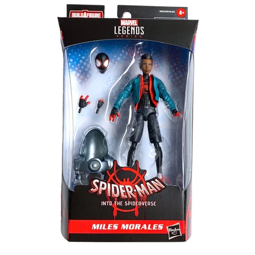 "Figura de 6"" Marvel Legends Spider-Man Miles Morales Into the Spider-Verse sin usar, en caja sellada"