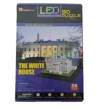 CubicFun LED 3D Puzzle "The White House" World's Great Architecture - 56 Piece