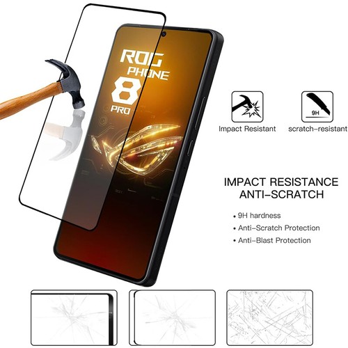 2PCS ASUS ROG Phone 8 Rog8 Pro Full Cover Tempered Glass Cover Screen Protector - Picture 3 of 4
