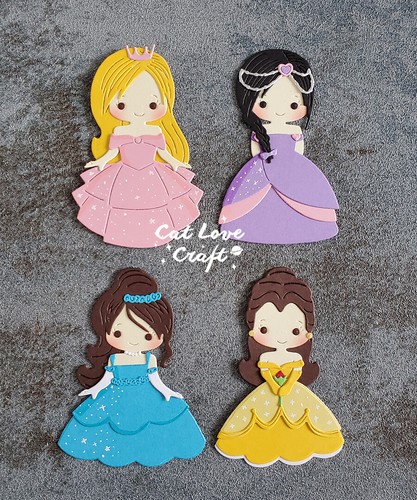 Princess Girl Metal Cutting Dies Scrapbooking Stencil Die Cuts Card Making Craft - Picture 6 of 10