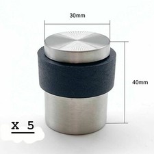 DOOR STOP FLOOR STOPPER COLLAR TYPE WITH CONCEALED FIXING SATIN CHROME PACK OF 5
