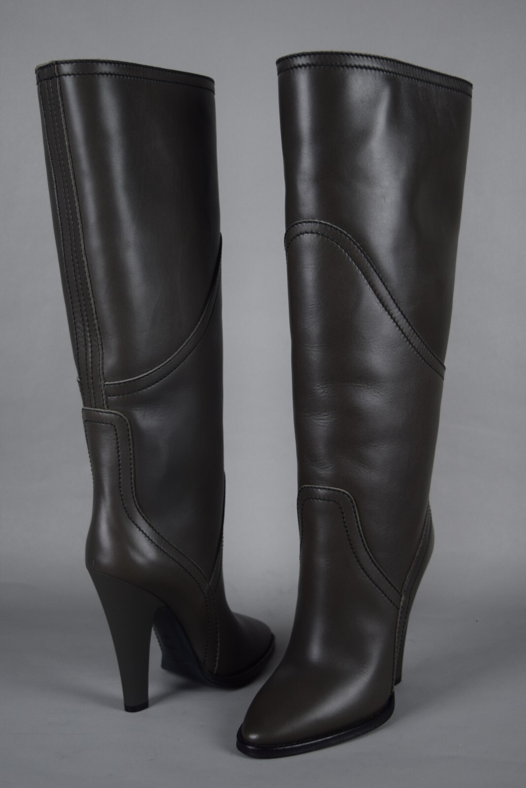 Nuovi con scatola $1795 YSL Saint Laurent Kensington 110 stivali in pelle taglia 40 neri