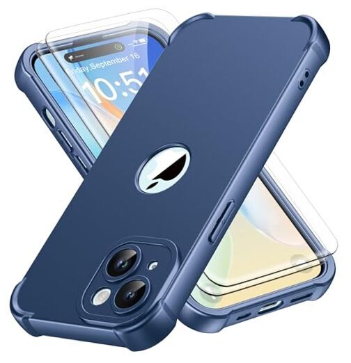 ORETECH for iPhone 15 Case, with [2 x Screen for iPhone 15 - 6.1
