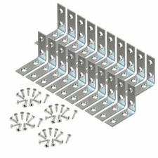 20 Pcs 1.5" inch "L" Steel Corner Braces w/ Screws Pack LOT Right Angle Bracket