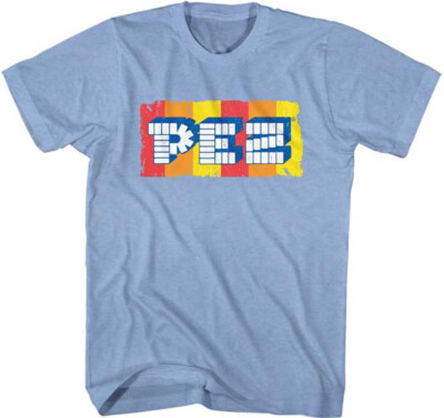 Pez 1920's Austria Candy Co Multi Color Pez Candy Logo Men's T-Shirt XL