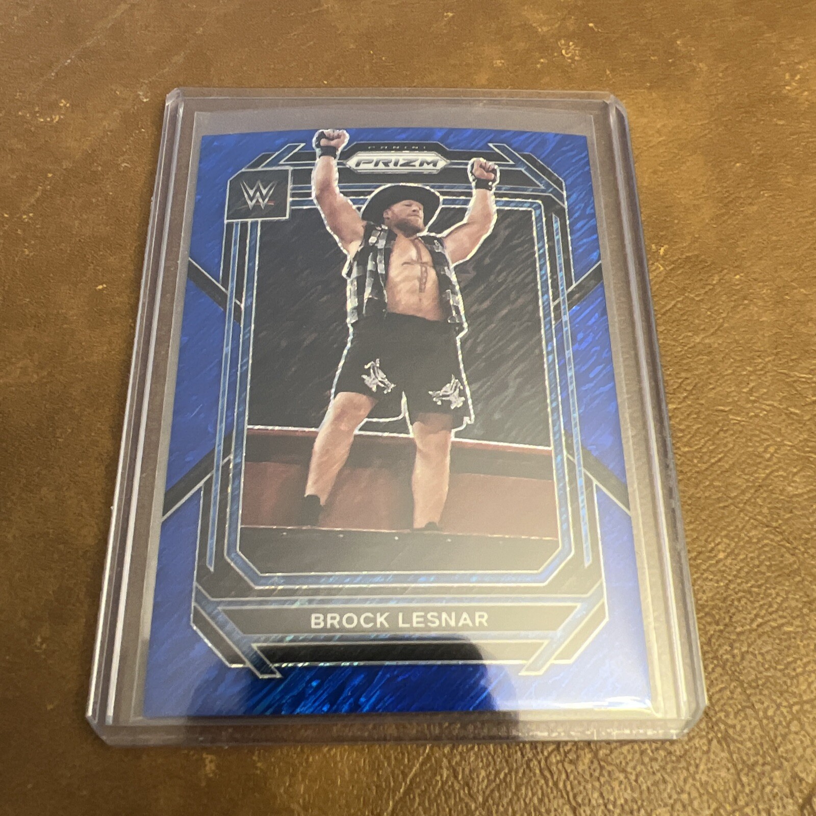 2023 Panini Prizm WWE Wrestling Blue Shimmer Brock Lesnar /11 SSP #151 Rare