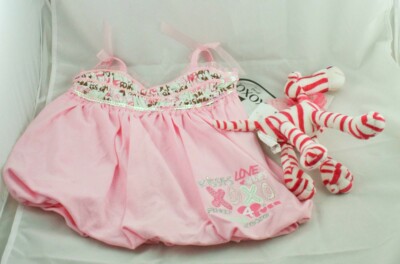 XOXO Baby Girls Size 3/3T Pink  Top & Stuffed Animal
