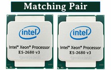 Matching Pair Intel Xeon E5-2680 v3 12-Core 3.3GHz LGA2011-3 Processor SR1XP