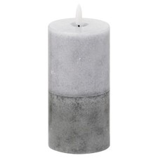 Image of Luxe Collection Natural Glow 3x6 Stone LED Wax Candle