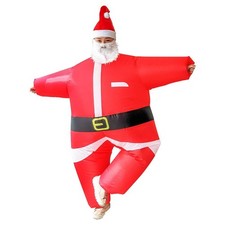Inflatable Christmas Santa Claus Suit, Funny Blow Up Christmas Costumes Suit,...