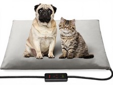 Pet Heating Pad Medium 28x20 Inch 6 Temp Settings Timer Waterproof Cord