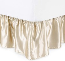 Bed Ruffle - Dust Ruffled Bed Skirt with Platform - Easy Fit with 16 Inch