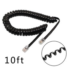 10 Ft Telephone Handset Phone Extension Cord Curly Coil Line Cable Wire Newest