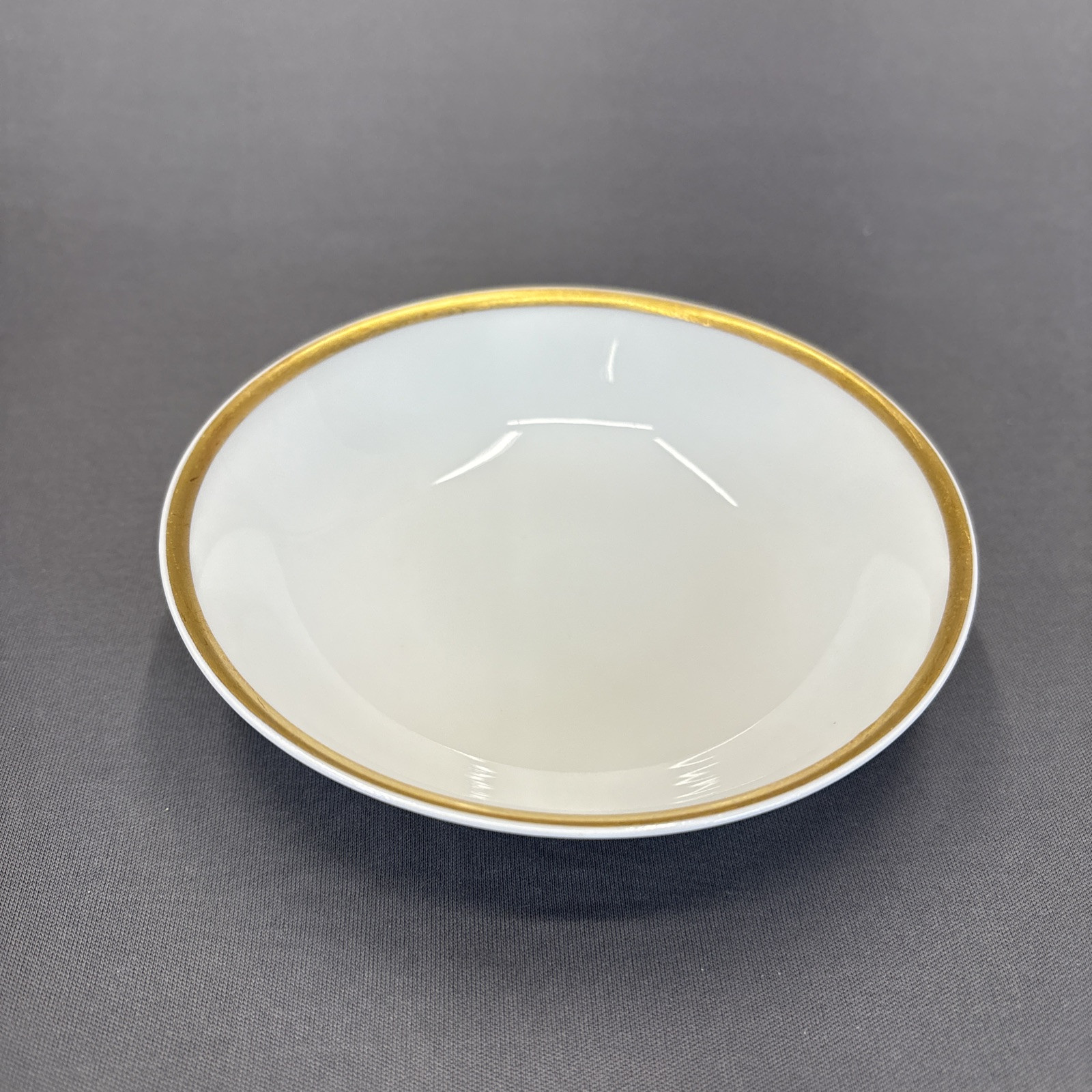 Haviland Limoges Berry Dessert Fruit Bowls 5" Set of 4 White Gold Trim