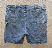 Rustler Shorts Mens 50 Blue Denim Relaxed Carpenter Jorts Workwear Chore Grunge