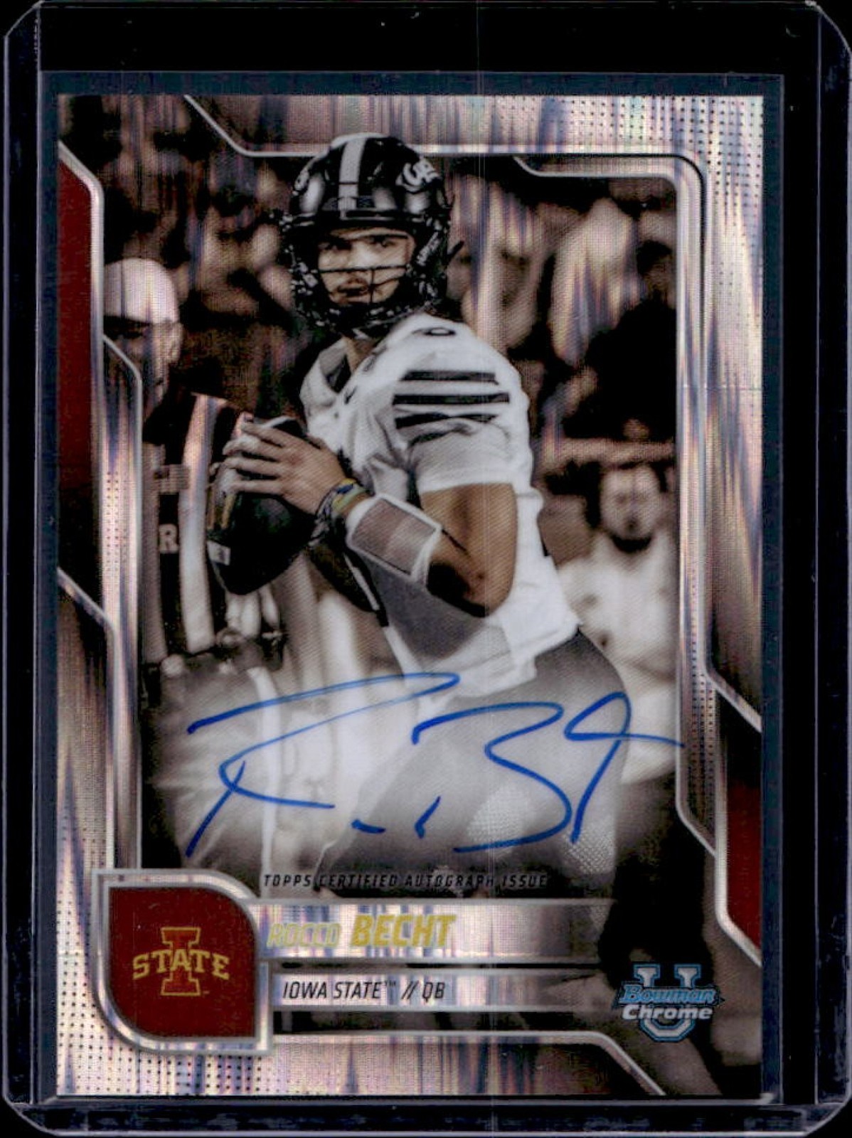 2025 Bowman Chrome U Rocco Becht Prospect Auto Stealth Refractor #BCA-RB