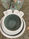 Pfaltzgraff Naturewood Ceramic Dry Measuring Cups Set Floral White/Green 4pc — photo 8