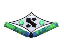 Sacrifice Spy Soft Scooter Grips Blue / Green 1 pair with Plastic Bar Ends