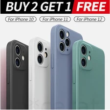 For iPhone 16 15 14 13 12 11 Pro Max XS X 8 7 SE Silicone Case Camera Lens Cover