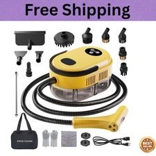 Fast Heating Handheld Steam Cleaner - 15-in-1 High Pressure for Home  Car