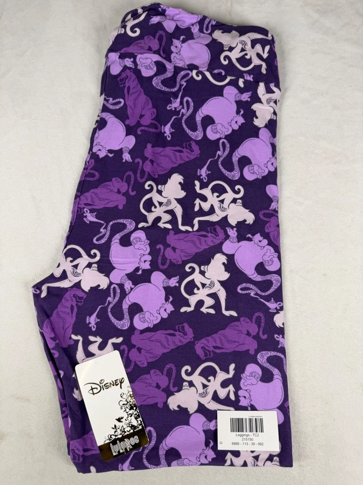 Juego de 5 Leggings Disney Aladdin Alto Curvy 2 LuLaRoe en Azul Abu Razoul Saluk Foto 3 de 4