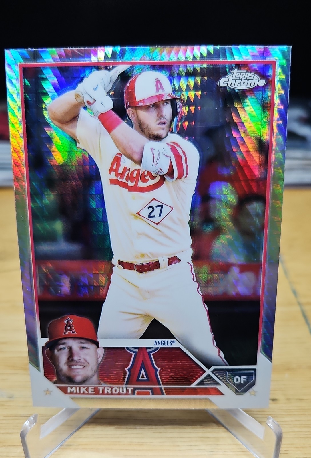2023 Topps Chrome - Mike Trout #27 Prism Refractor