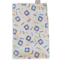 Vintage Baby Dreams Teddy Bears Receiving Blanket Flannel Swaddle Blue Red