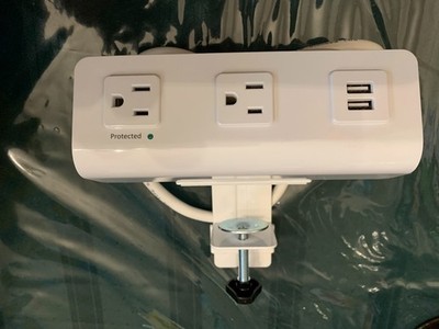 ESI ERGO FlexCharge 4 FCH4-DSK-WHT Personal Desktop Power Unit with USB New
