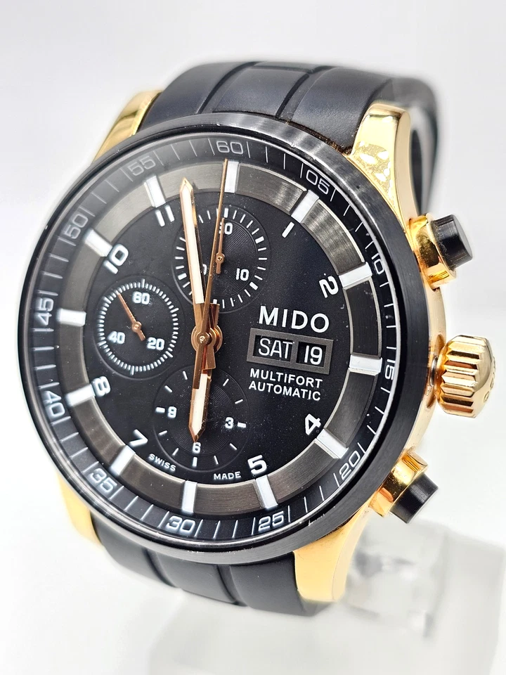 "MIDO MULTIFORT" - Herren-Uhr - Automatik - Chronograph - Edelstahl / Kautschuk - Bild 2 von 4
