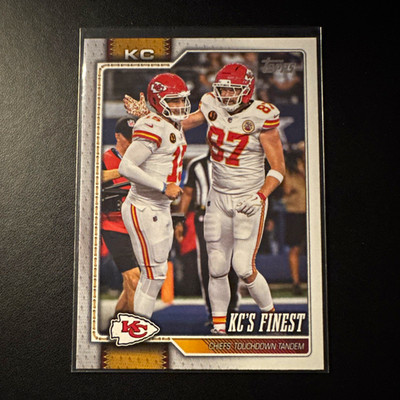 Topps 2021 KC'S FINEST Patrick Mahomes Travis Kelce Touchdown Tandem #291