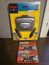 Rare Vintage NEW RCA Personal Stereo Cassette Player RP1802 w/2 Sealed Tapes