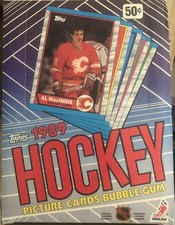 1989-90 Topps Hockey Wax Box 36 Packs Leetch Sakic RC Rookie Wayne Gretzky NHL