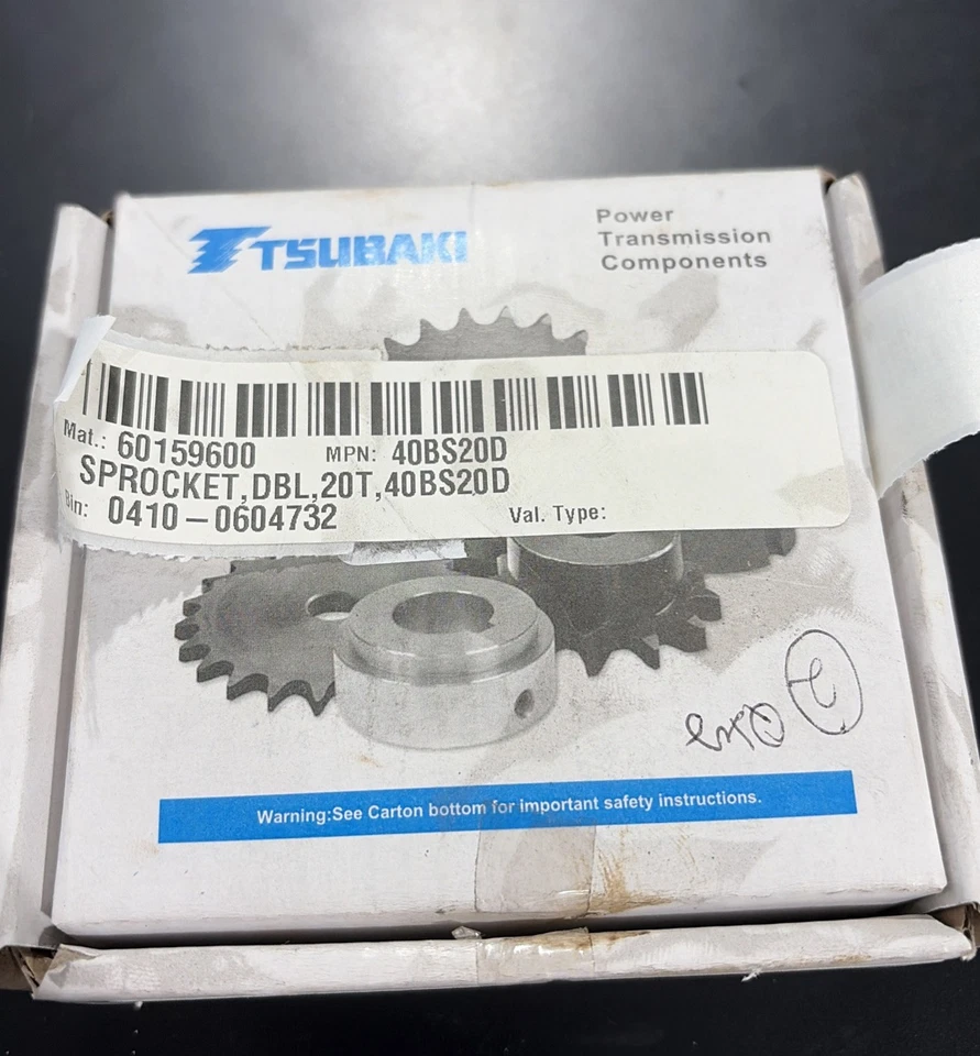 Neuf Sprocket Chaîne À Galets U.S. Tsubaki 40BS20D Alésage Fini 20T #40 5/8" - Photo 1/3