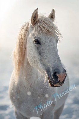 A4 Foto Wildpferd Naturportrait - Wandposter (2958)