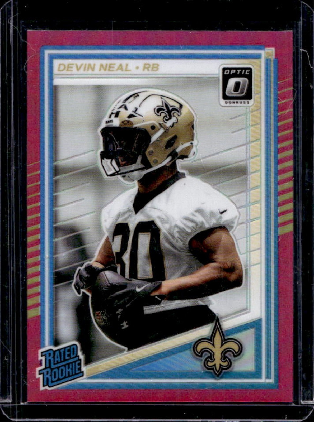 2025 Panini Donruss Optic Devin Neal Rated Rookie Pink Prizm #282 Saints