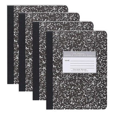 Hard Cover Composition Books 4 Pack College Ruled 160 Pages 9.75 x 7.5