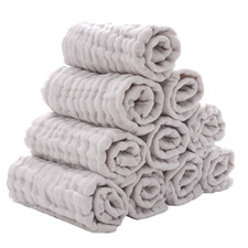 Baby Washcloths 10 Pack Soft Natural Cotton Towels for Newborn Sensitive Skin