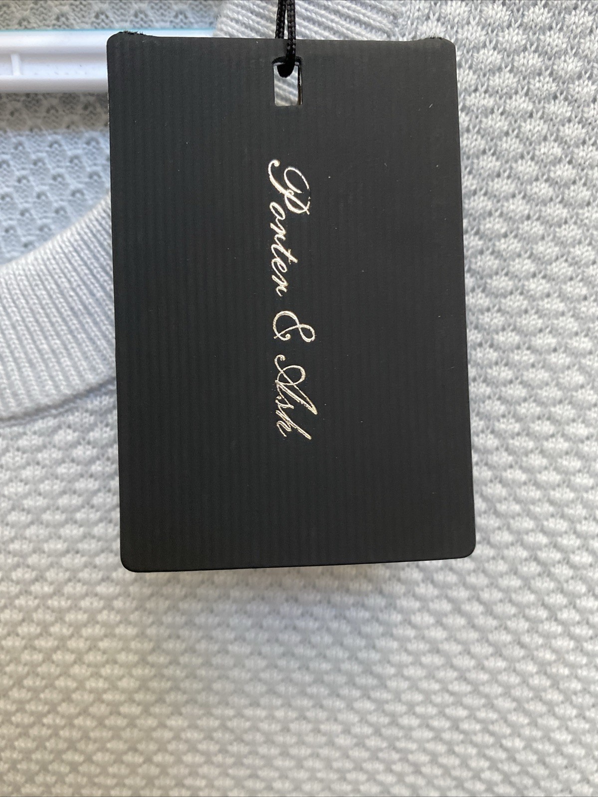 NEW Porter & Ash Men's Large Gray Fine Cotton Refined Structure T-Shirt NWT