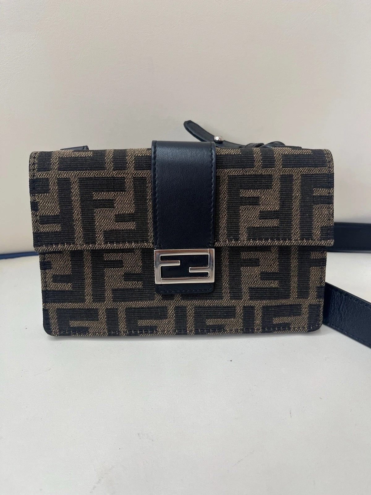 Fendi — Authentic Pre-owned Fendi Mini Baguette FF Monogram Canvas Crossbody Bag