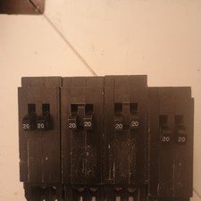 lot of 4-Square D HOMT2020 Homeline 20 Twin 1 Pole Tandem Circuit Breaker NEW 