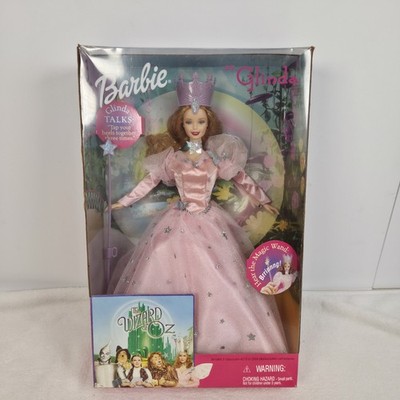 Wizard of Oz Glinda Barbie Puppe 1999 Glinda Talks rosa Kleid Mattel 25813