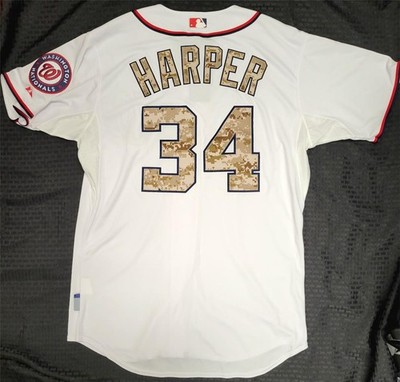 応援グッズ Washington Nationals Bryce Harper Bryce Harper Washington Nationals Memorial Day Camo Jersey Men's