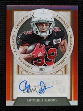 2019 Panini Chronicles Orange Signatures 2/35 Andy Isabella #222 Auto 0u7