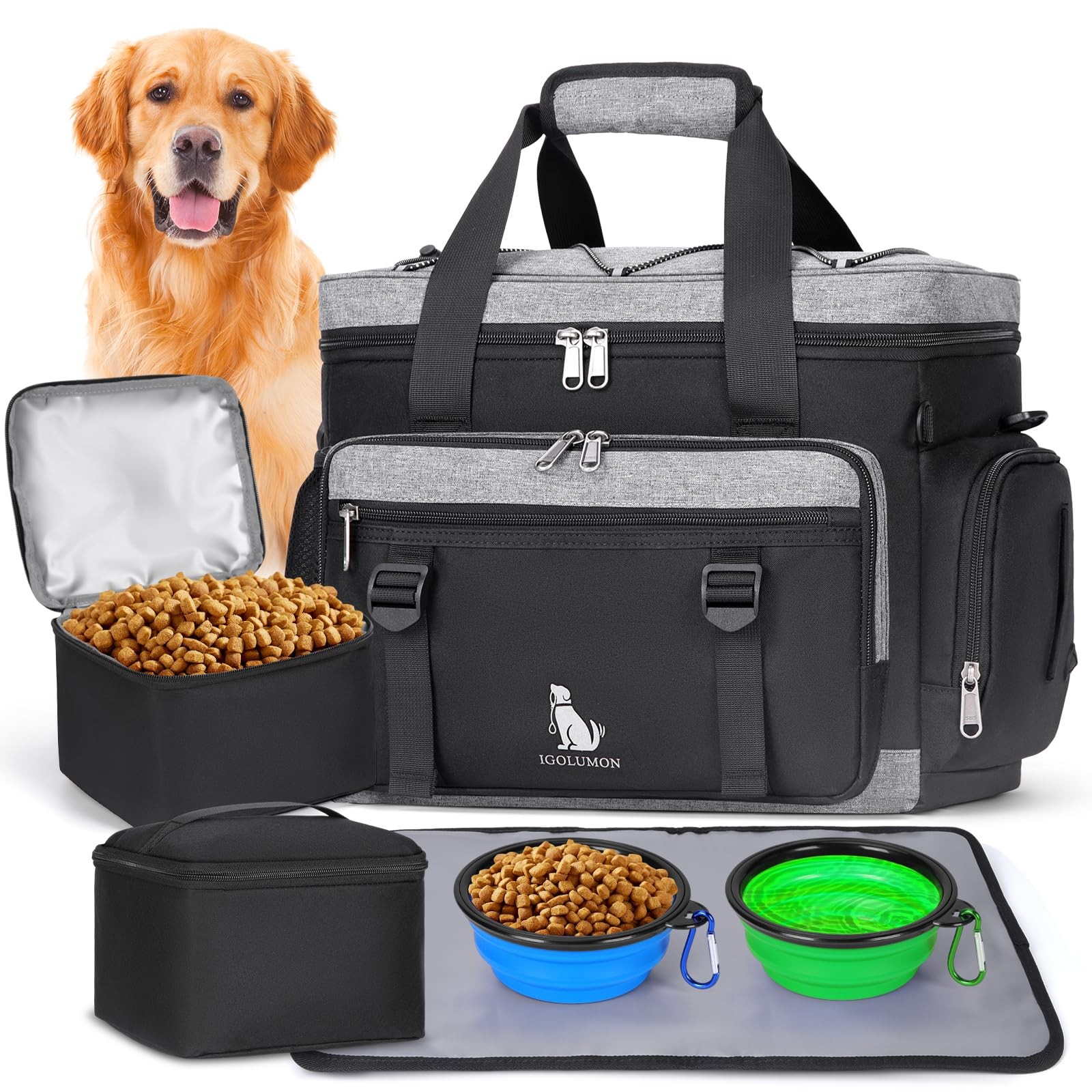 Dog Travel Bag Large Pet Travel Bags Set for Supplies Weeken