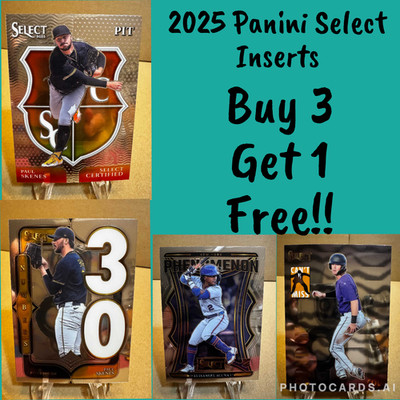 2025 Panini Select Baseball INSERTS - Complete your set - You Pick